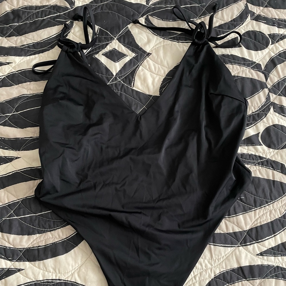 Sexy black thong swimsuit